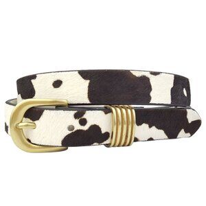 1" Gold Buckle and Loop Belt in Genuine Hair Leather
